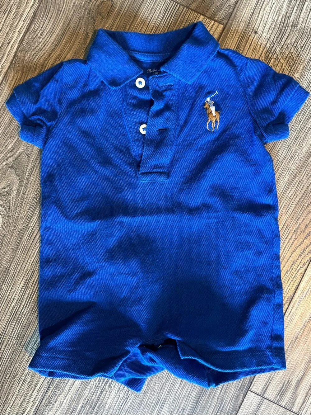 Cotton Short Sleeved Collared Polo Shortall - 3M